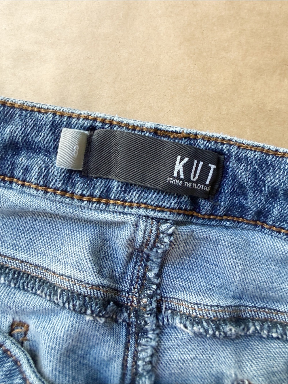 Kut from the Kloth Medium Blue Straight Leg Jeans - Picture 7 of 10